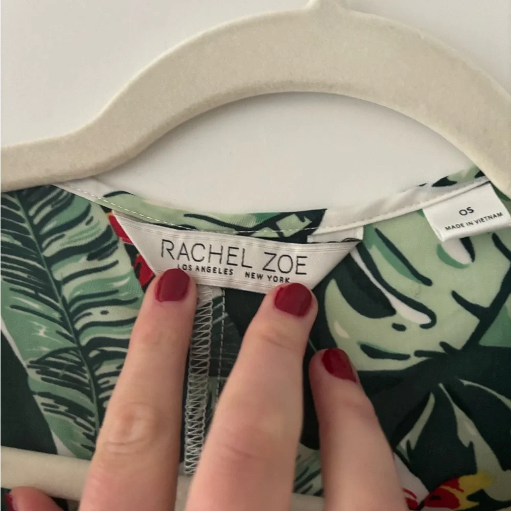 Tropical Leaf Print open cardigan / robe - Picture 3 of 5